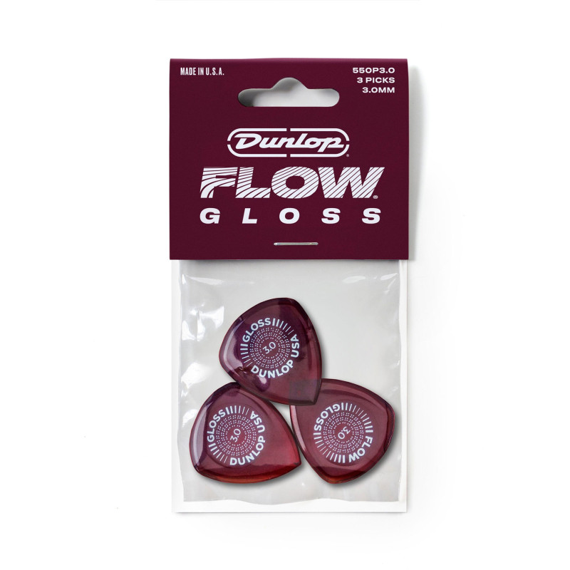 DUNLOP FLOW GLOSS PICK 3.0MM Медіатори