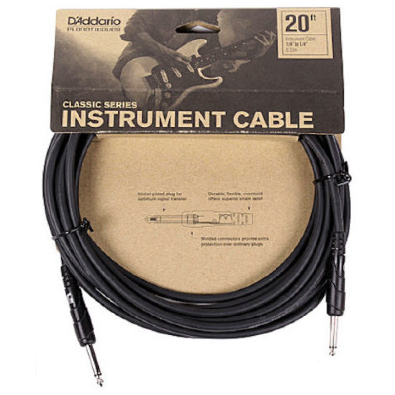 D'ADDARIO PW-CGT-20 Classic Series Instrument Cable (6m)