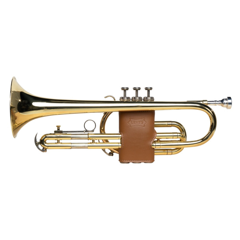 LEVY'S LVG1-VGNTANR LEATHER VALVE GUARD TRUMPET (Vegan Tan) Чохол для захисту клапанів труби