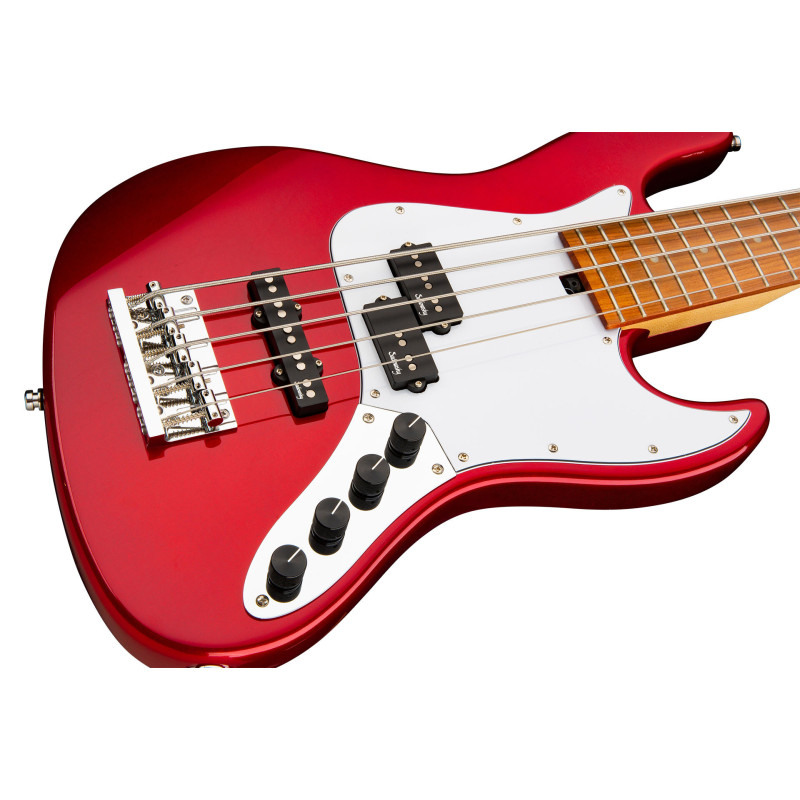 SADOWSKY MetroExpress 21-Fret Hybrid P/J Bass, Morado, 5-String (Candy Apple Red Metallic) Бас-гітара