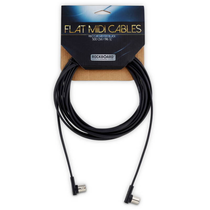 ROCKBOARD RBO CAB MIDI 500 BK Flat MIDI Cable - Black, 500 cm