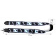 Ремень гитарный FENDER STRAP 2" MONOGRAMMED BLACK LIGHT GREY MEDIUM BLUE