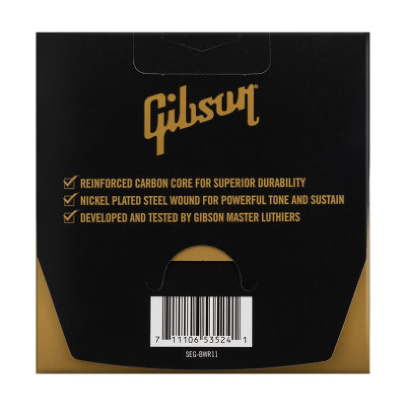 Струни для електрогітар GIBSON SEG-BWR11 BRITE WIRE REINFORCED 11-50 MEDIUM
