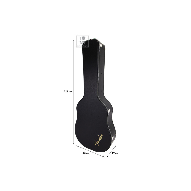 FENDER DREADNOUGHT ACOUSTIC GUITAR CASE BLACK FLAT TOP Кейс для акустичної гітари