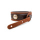 TAYLOR GUITARS STRAP GRAND PACIFIC BROWN LEATHER NICKEL CONCHO 3