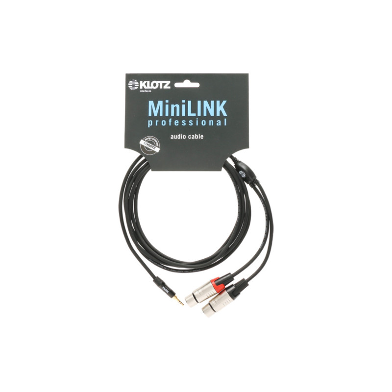 Кабель коммутационный KLOTZ KY8-180 MINILINK PRO Y-CABLE 1.8 M BLACK