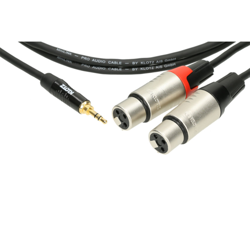 Кабель коммутационный KLOTZ KY8-180 MINILINK PRO Y-CABLE 1.8 M BLACK