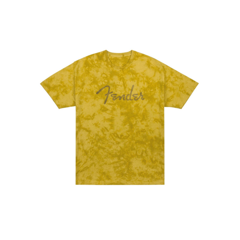 FENDER T-SHIRT SPAGHETTI LOGO TIE-DYE MUSTARD XL Футболка