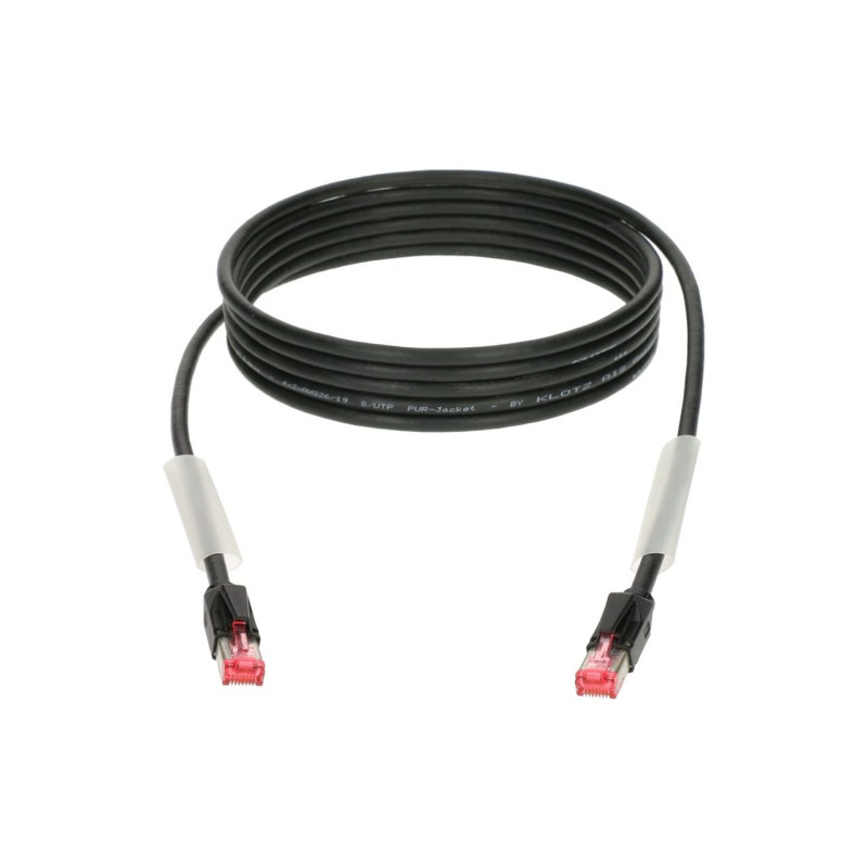 KLOTZ RC5RR010B Готовий CAT5e RamCAT S/UTP патч‑кабель 1 м RJ45–RJ45 чорний Outdoor