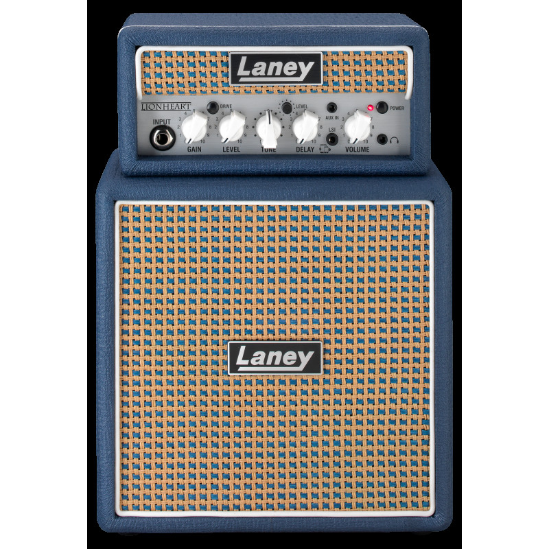 LANEY MINISTACK-LION Портативний стек-формат гітарний комбо 6Вт (2×3Вт стерео), серія Lionheart з цифровою затримкою та LSI розумним інтерфейсом