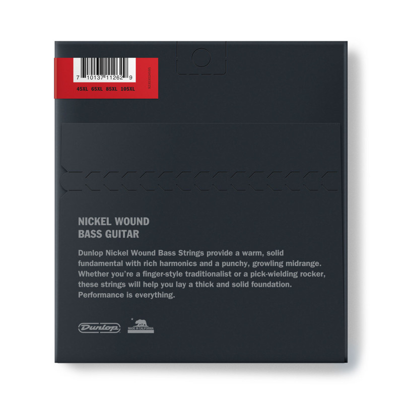 DUNLOP DBN45105XL NICKEL WOUND BASS EXTRA LONG SCALE 45-105 Струни для бас-гітари
