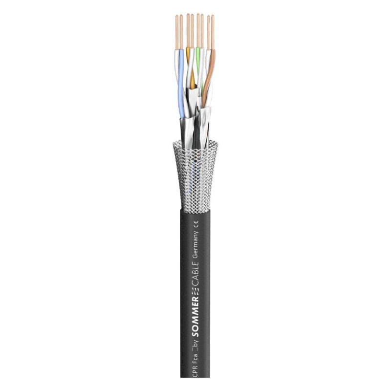 SOMMER CABLE 581-0071 Вита пара SC-Mercator CAT.7 PUR, чорна, Ø 6,4 мм