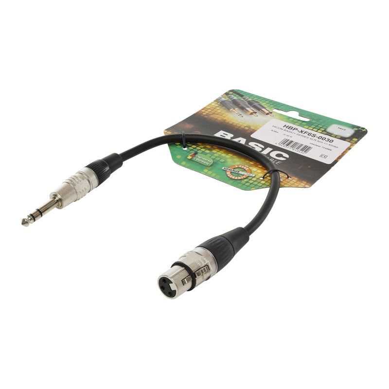 SOMMER CABLE HBP-XF6S-0300 Instrument cable | XLR / jack, HICON