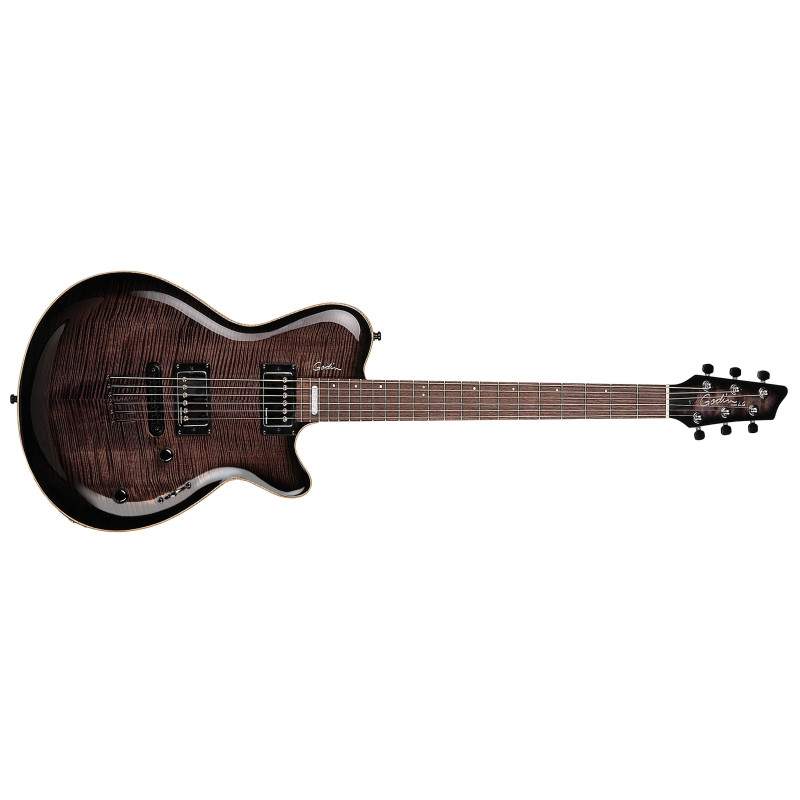 GODIN 021185 - LG SIGNATURE Trans Black Flame AA Электрогитара