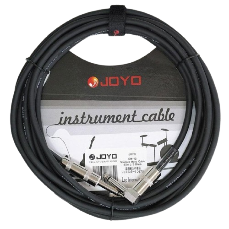 JOYO Кабель инструментальный Joyo CM-12 (Jack 6,3 мм/Jack 6,3 мм (угловой), 6 м)