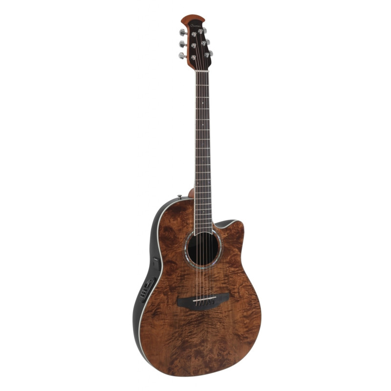 OVATION Celebrity Traditional Plus CS24P Mid Cutaway Nutmeg Burled Maple Акустична гітара з датчиком