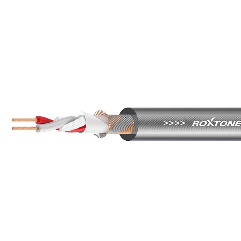 Кабель мікрофонний Roxtone MC080-1, 2х0.25 кв.м, вн.