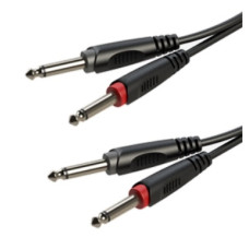 Готовый аудиокабель Roxtone RACC100L1, 2х1x0.14 кв. мм, вн. диаметр 4x8 мм, 1 м