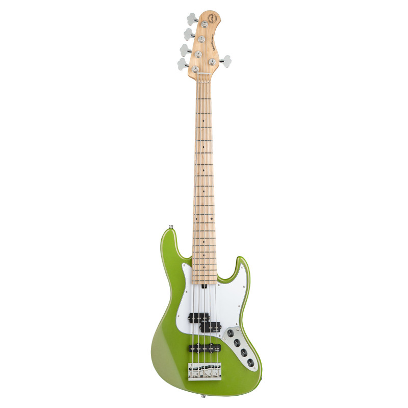 SADOWSKY MetroExpress 21-Fret Hybrid P/J Bass, Maple, 5-String (Solid Sage Green Metallic Satin) Бас-гітара
