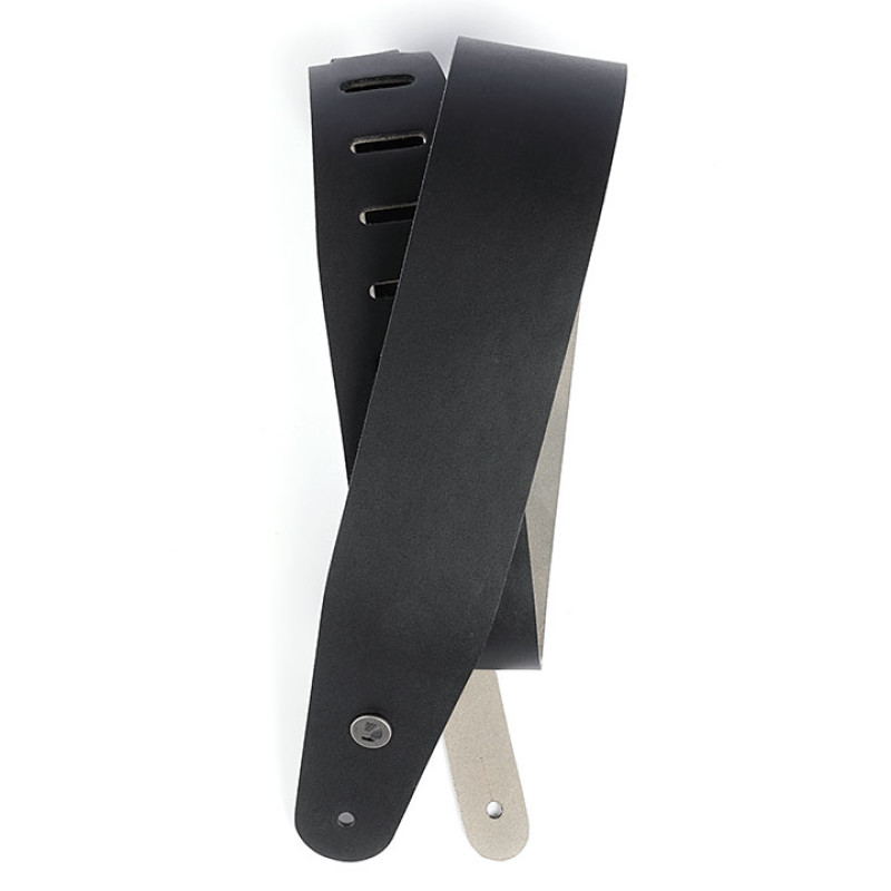 D`ADDARIO 25L00-DX DELUXE LEATHER GUITAR STRAP (BLACK)