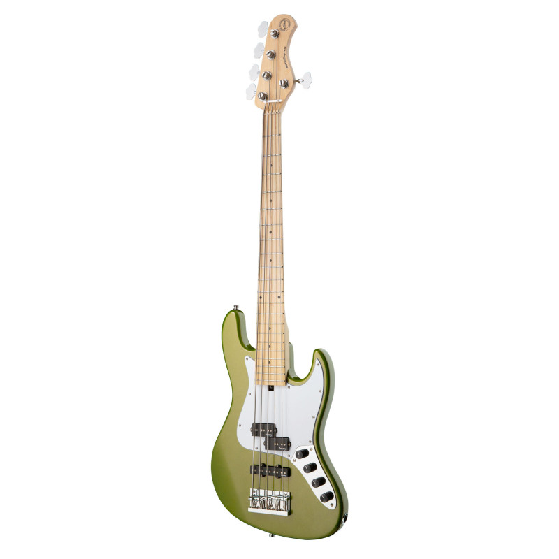 SADOWSKY MetroExpress 21-Fret Hybrid P/J Bass, Maple, 5-String (Solid Sage Green Metallic Satin) Бас-гітара