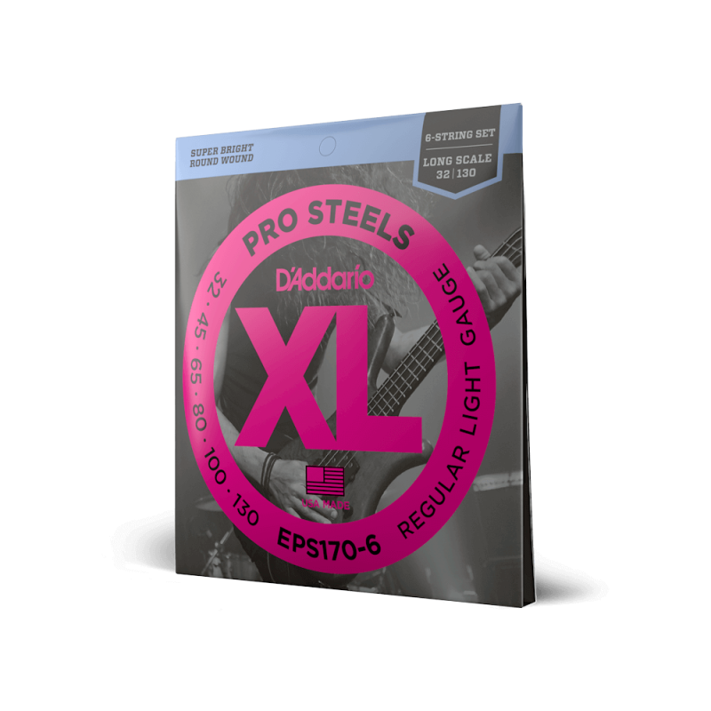 D‘ADDARIO EPS170-6 PROSTEELS BASS LIGHT 6-STRING (32-130) Струни для бас-гітари