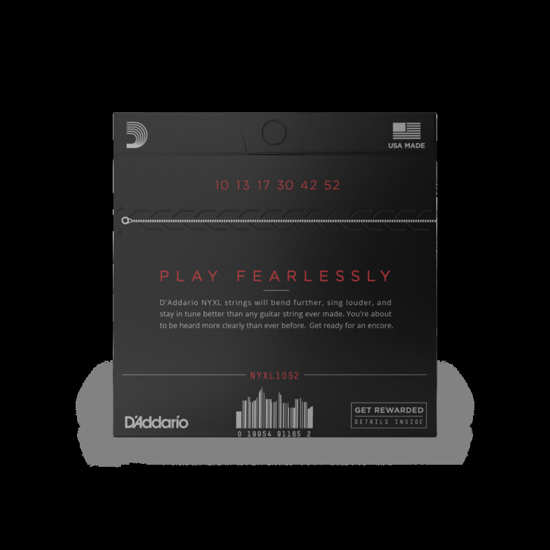 D‘ADDARIO NYXL1052 NYXL ELECTRIC LIGHT TOP / HEAVY BOTTOM (10-52) Струни для електрогітари
