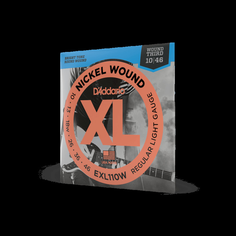 D‘ADDARIO EXL110W XL NICKEL WOUND REGULAR LIGHT WOUND 3RD (10-46) Струни для електрогітари