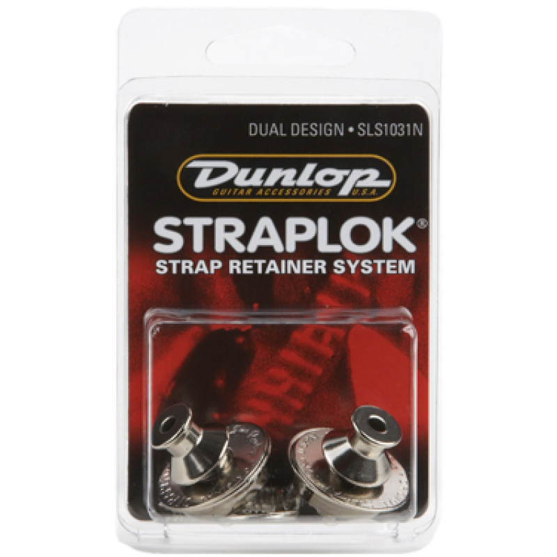DUNLOP SLS1031N STRAPLOK STRAP RETAINERS DUAL DESIGN - NICKEL