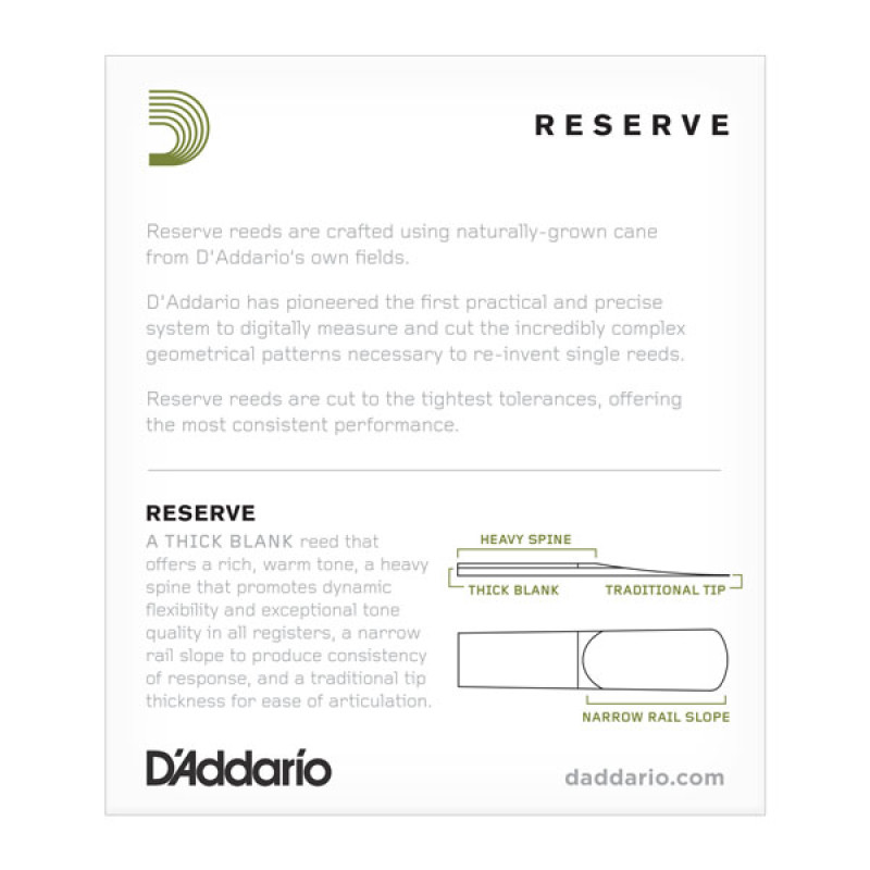 D'ADDARIO Reserve - Alto Sax #3.0+ (1шт)