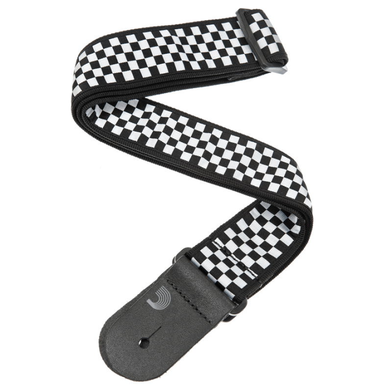 D`ADDARIO 50C02 NYLON WOVEN GUITAR STRAP (CHECK MATE)