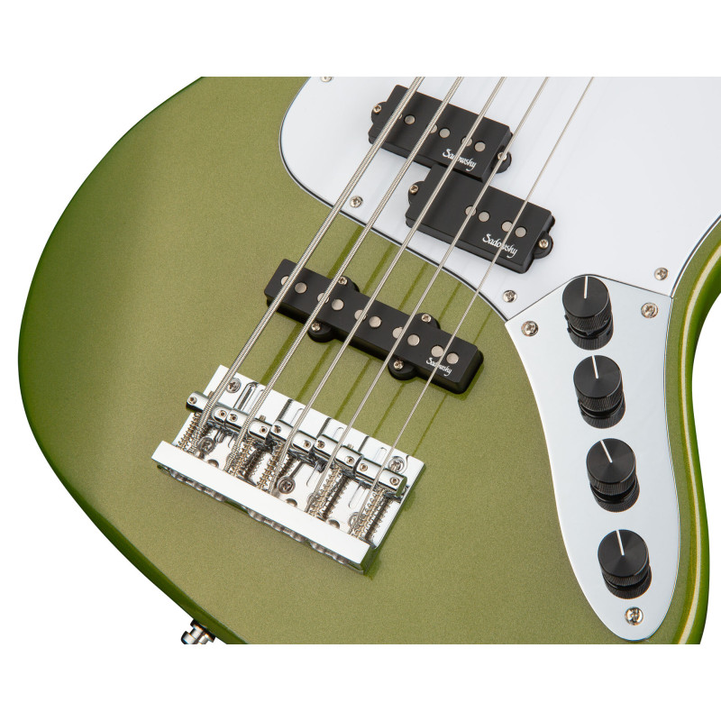 SADOWSKY MetroExpress 21-Fret Hybrid P/J Bass, Maple, 5-String (Solid Sage Green Metallic Satin) Бас-гітара