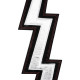 D`ADDARIO 25LNBT00 LIGHTNING BOLT SUEDE GUITAR STRAP (SILVER)