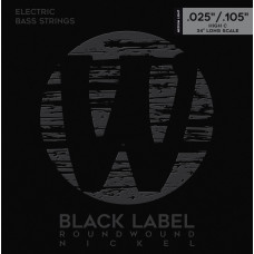 WARWICK 41311 Black Label, Nickel-Plated, Medium Light 5-String High C (25-105) Струны для бас-гитары