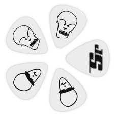 D'ADDARIO JOE SATRIANI SIGNATURE GUITAR PICKS, WHITE (Light Gauge)
