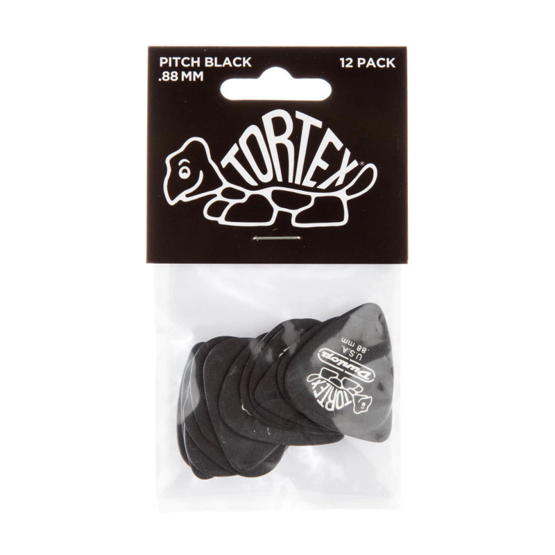 DUNLOP TORTEX PITCH BLACK STANDARD PICK .88MM Медіатори