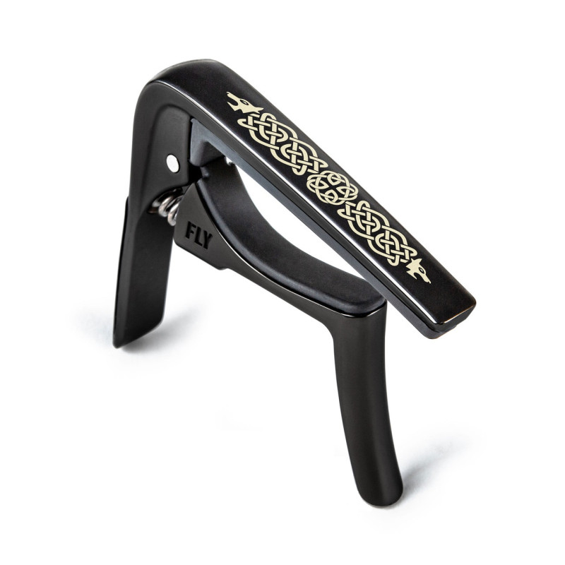 DUNLOP 63CBKC TRIGGER FLY CAPO CELTIC KNOT EDITION CURVED - BLACK