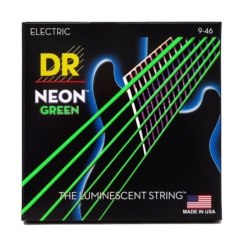 DR STRINGS NEON Green Electric - Light Heavy (9-46) Струни для електрогітари