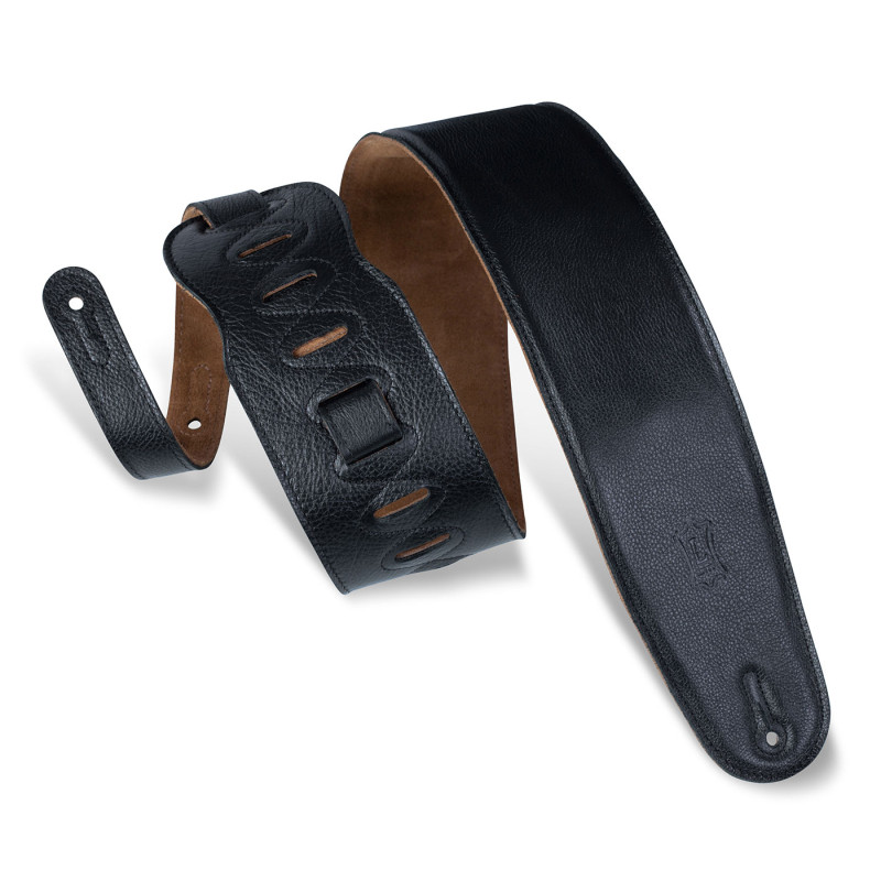 LEVY'S M4GF-BLK CLASSICS SERIES PADDED GARMENT LEATHER BASS STRAP (BLACK) Ремінь для гітари