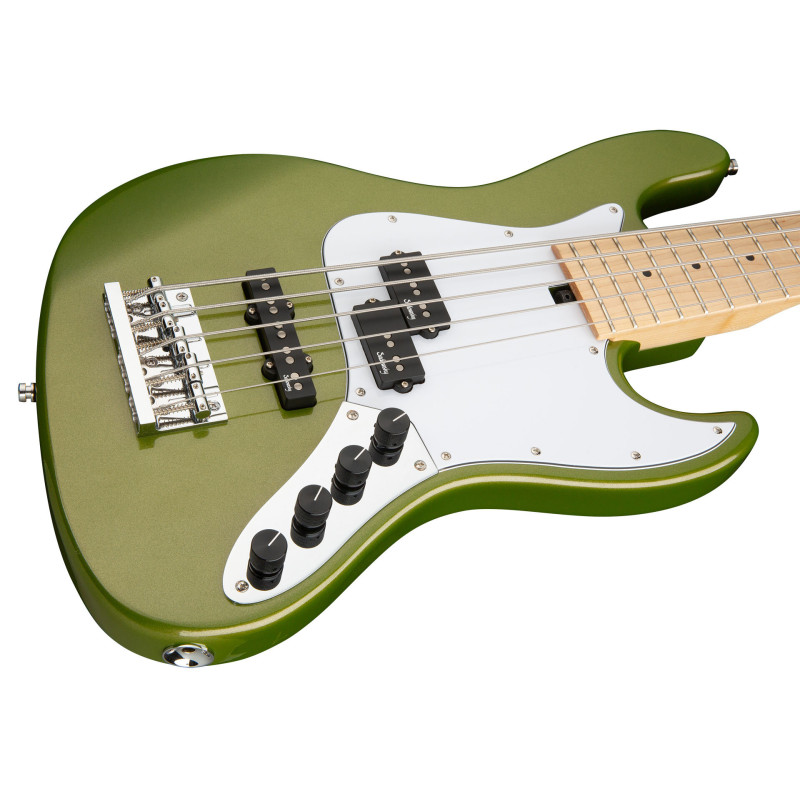 SADOWSKY MetroExpress 21-Fret Hybrid P/J Bass, Maple, 5-String (Solid Sage Green Metallic Satin) Бас-гітара