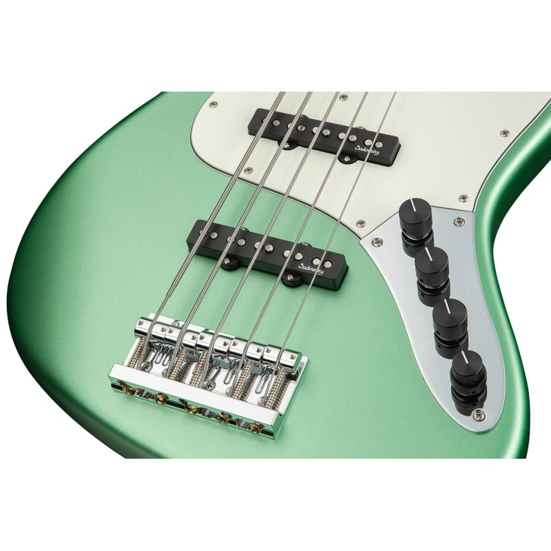 SADOWSKY MetroLine 21-Fret Vintage J/J Bass, Alder, 5-String (Solid Sage Green Metallic Satin) Бас-гітара