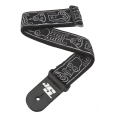D`ADDARIO JOE SATRANI WOVEN GUITAR STRAP (Skull N Bones)