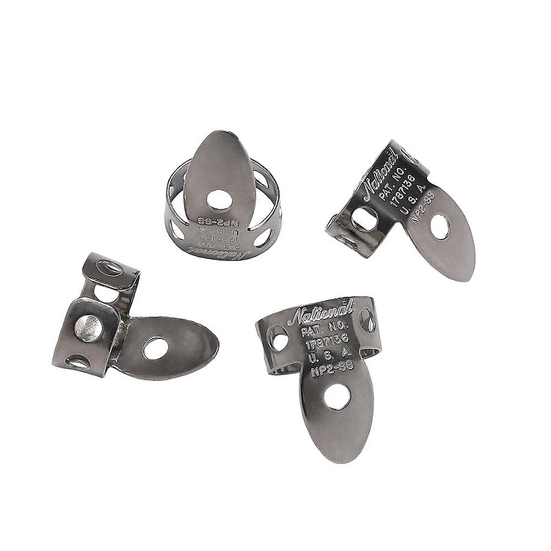 D`ADDARIO National Pick Variety Pack - Finger and Thumb Picks 6 Pack Stainless Steel