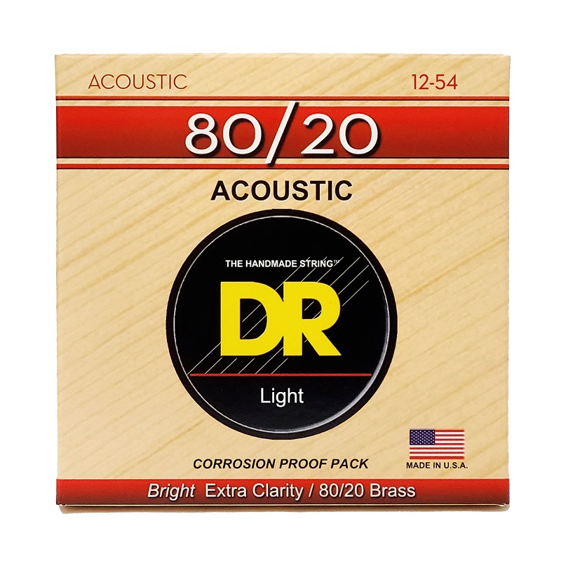 DR STRINGS HI-BEAM Acoustic 80/20 Bronze - Light (12-54) Струни для акустичної гітари