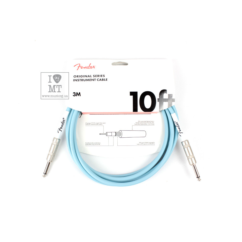 FENDER CABLE ORIGINAL SERIES 10' DAPHNE BLUE Кабель інструментальний