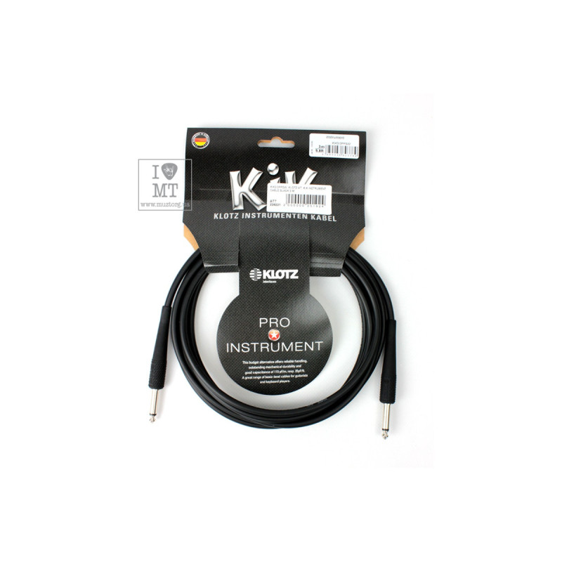 Кабель инструментальный KLOTZ KIK INSTRUMENT CABLE BLACK 3 M
