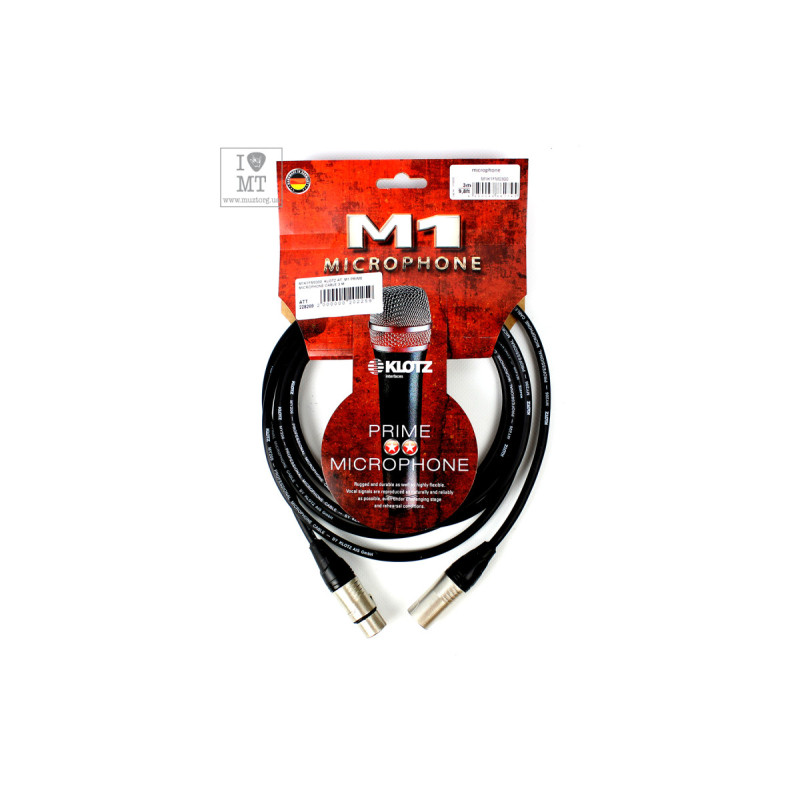 Кабель мікрофонний KLOTZ M1 PRIME MICROPHONE CABLE 3 M