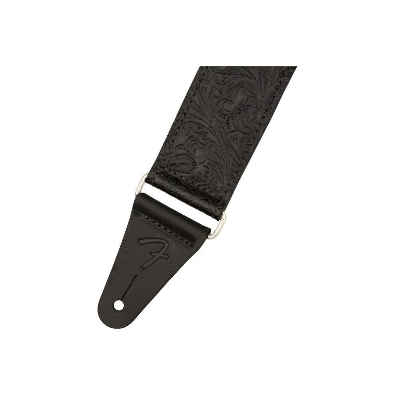 FENDER STRAP 2" TOOLED LEATHER BLACK Ремінь гітарний
