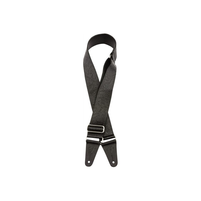 FENDER STRAP 2" TOOLED LEATHER BLACK Ремінь гітарний