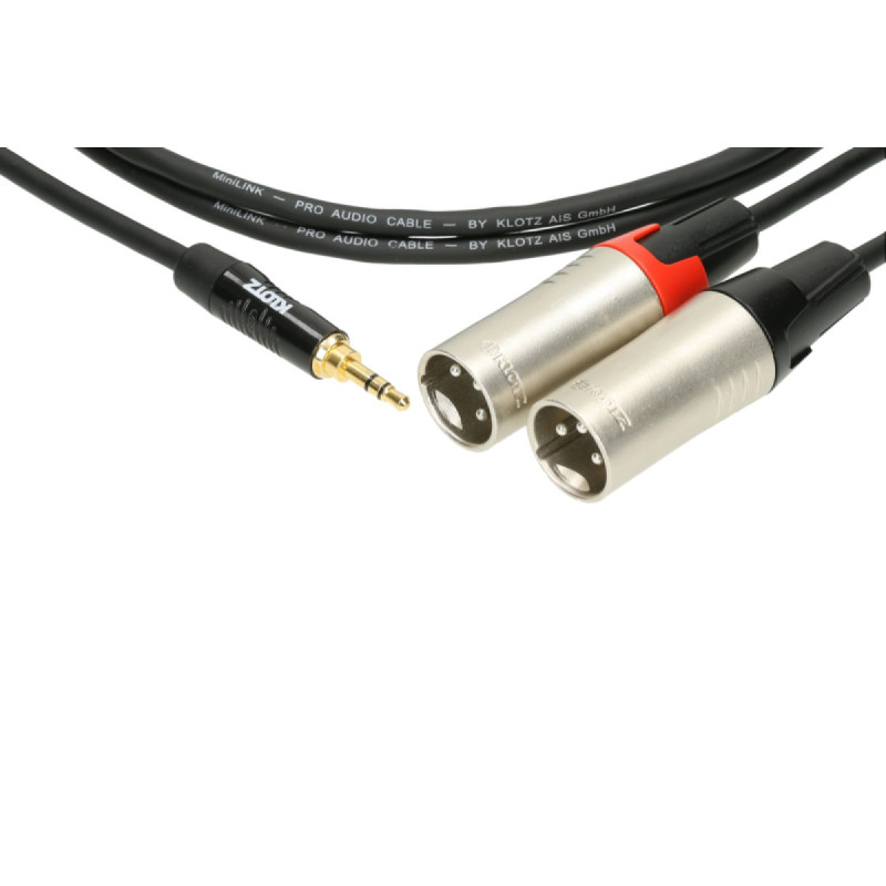 Кабель коммутационный KLOTZ KY9-180 MINILINK PRO Y-CABLE 1.8 M BLACK